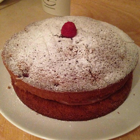 Chocolate and raspberry cake for Sara's birthday