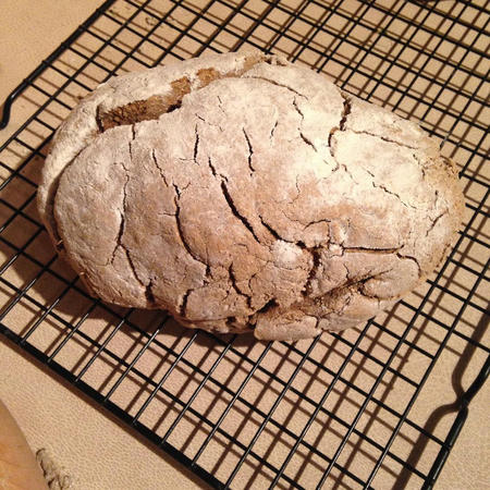 Rye loaf no.2 (100% rye flour, didn't rise as much)